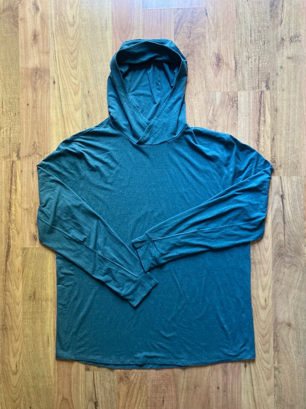 Lululemon DrySense Pullover Hoodie Mens XL Lightweight Stretch Heathered Green